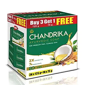 Chandrika Ayurvedic Soap (Buy 3 Get 1 Free) 75 g Bathing Bar