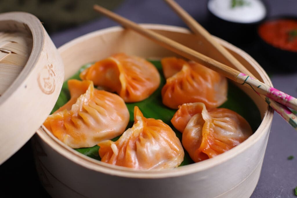 Chicken Peri Peri Momos-Steamed