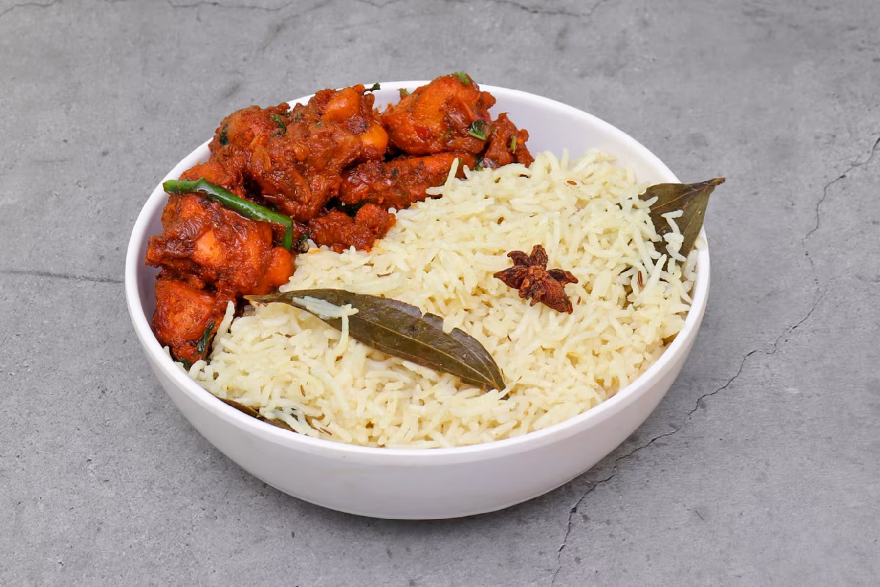 Bagara Rice With Chicken Fry