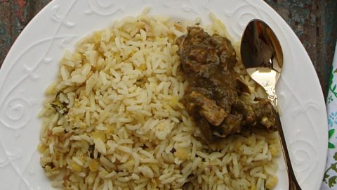 Bagara Rice With Liver Curry