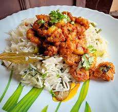 Bagara Rice With Prawns Curry