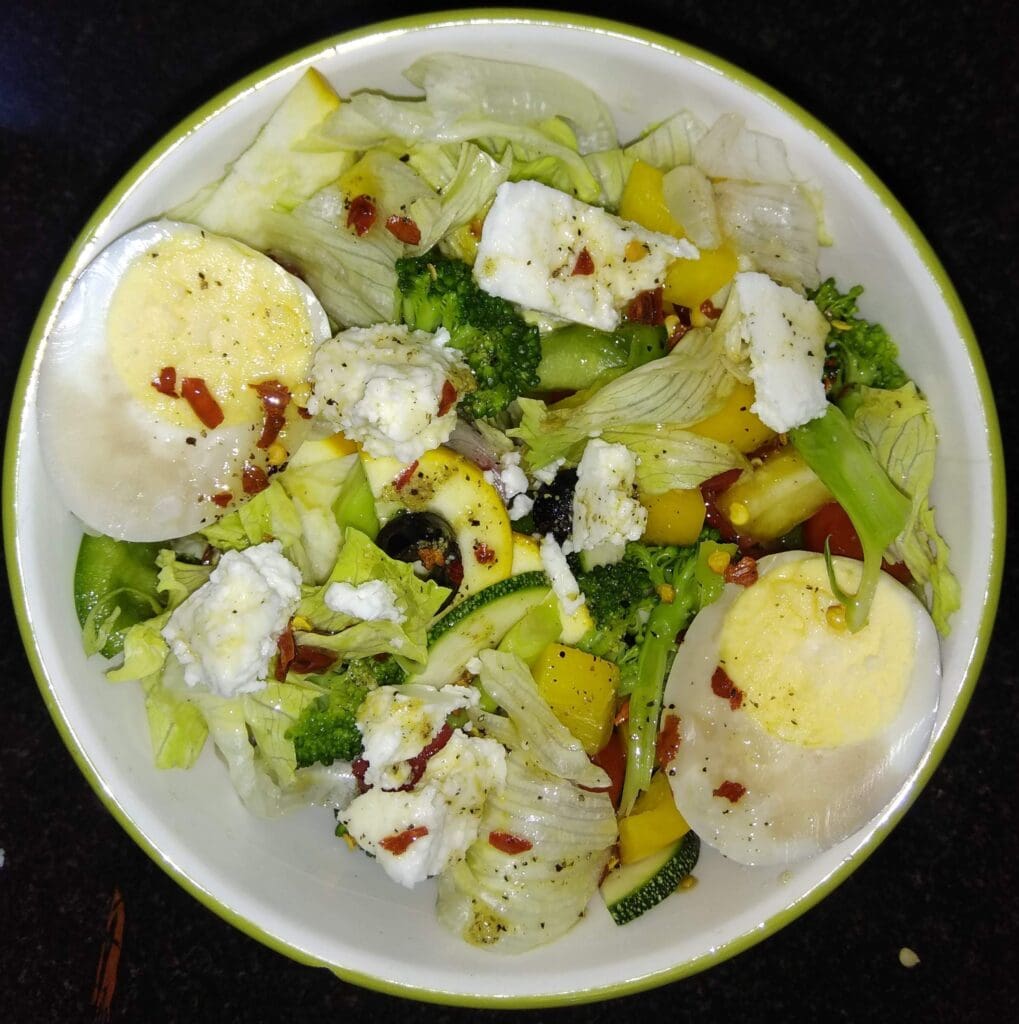 Boiled Egg and Exotic Veg Salad