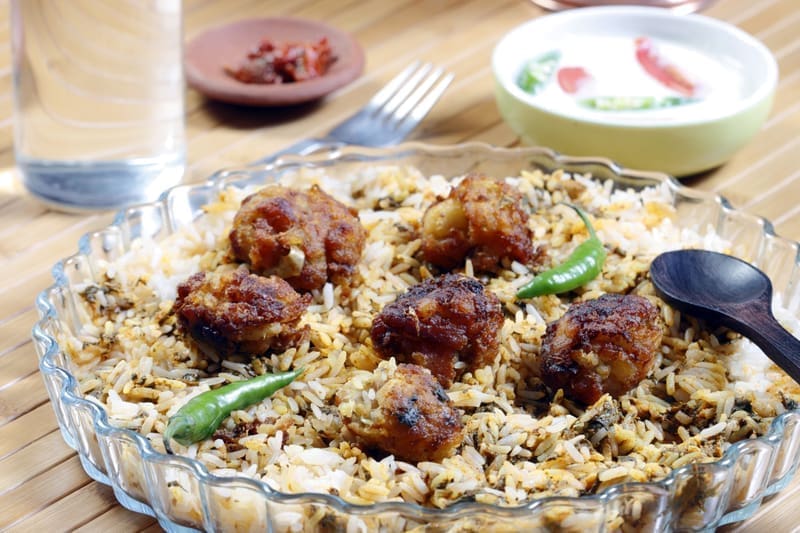 Layered Bread Kofta Biryani