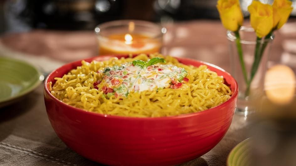 Cheesy Corn a Capsicum Maggie