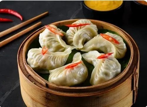 Chicken Cheese Momos-Steamed