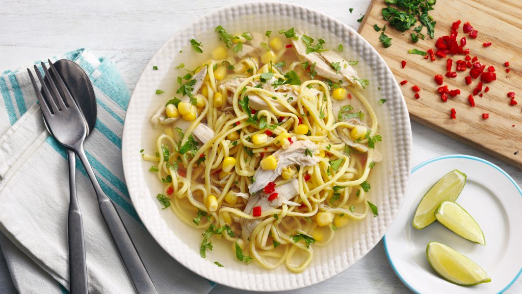 Corn Chicken Noodles