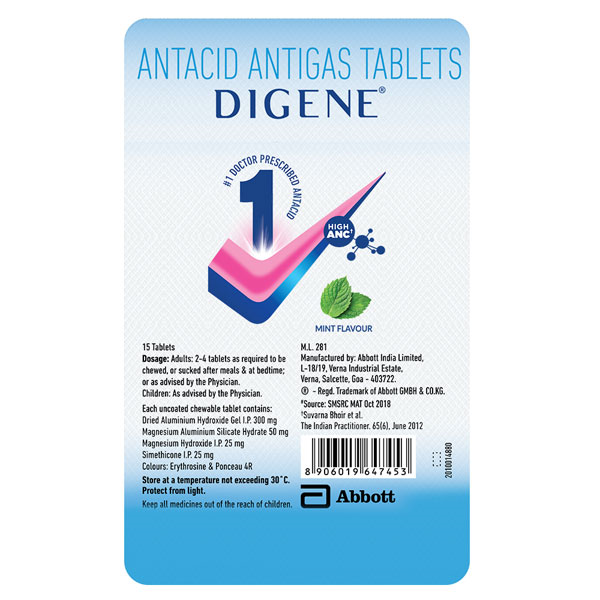 Digene Acidity and Gas Relief Tablets