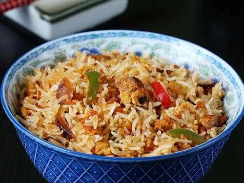 Double egg chicken fried rice