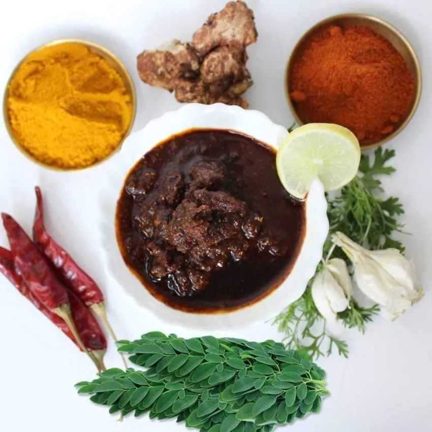 Munagaku Leaves Boneless Mutton Pickle