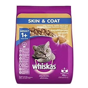 Whiskas Skin  and  Coat Adult Dry Food For Cats Adult Cat 1.1kg