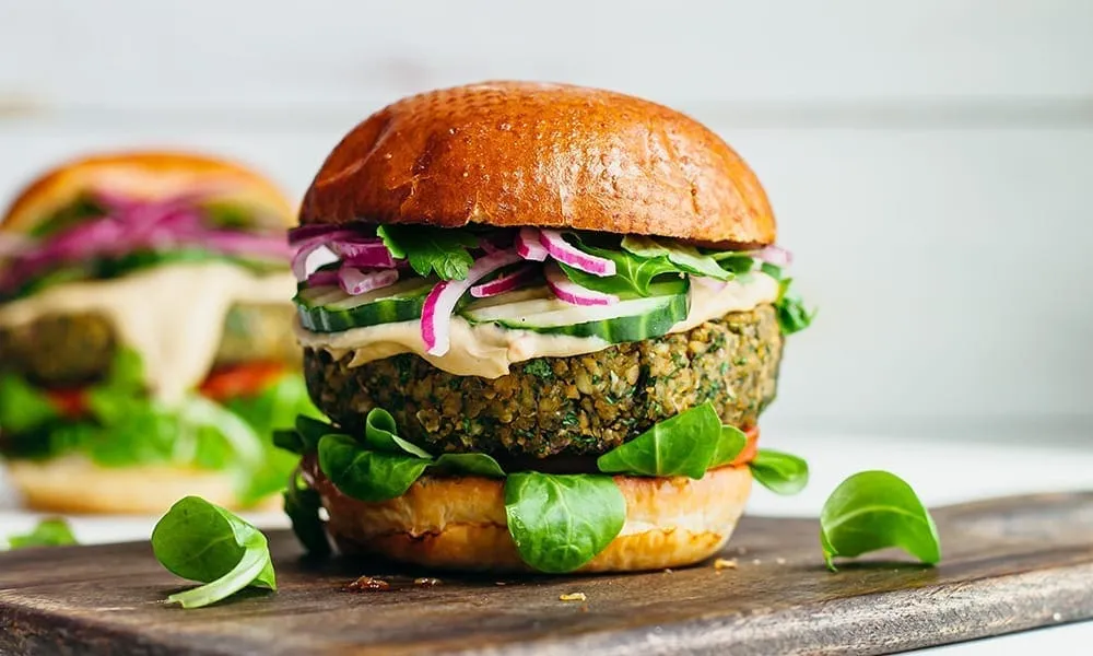 Falafel Burger With Romesco