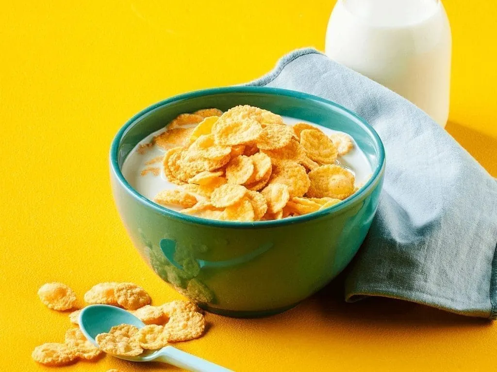 Corn Flakes Milk with Honey / Jaggery