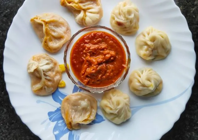 Corn Momos-Steamed