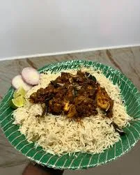 బగారా రైస్ చికెన్ వేపుడు తో