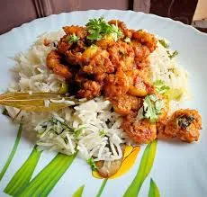 Bagara Rice With Prawns Curry