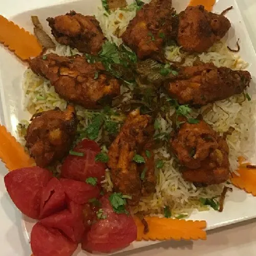 Chicken Dry Roast Wings Biryani