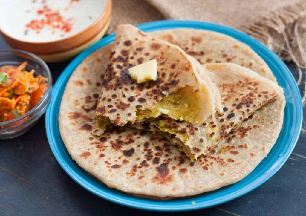 Mutter Paneer Paratha