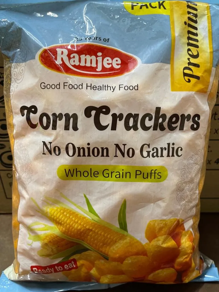 Ramjee Corn Crackers No Onion No Garlic