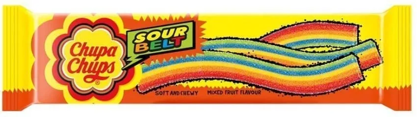 Chupa Chups Sour Belt Soft Chewy Toffee