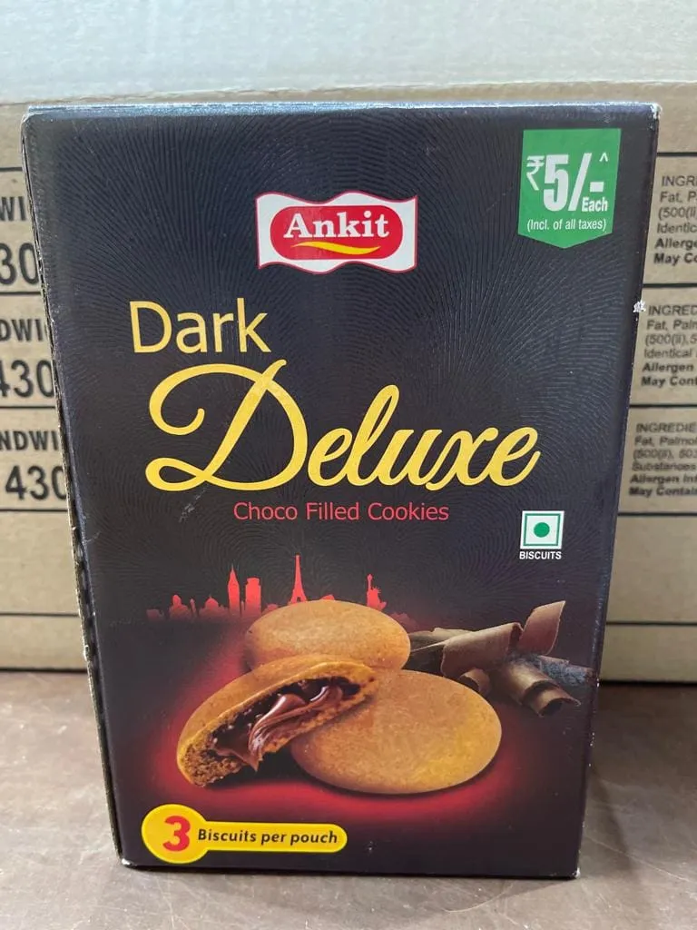 Ankit Dark Delux Choco Filled Cookies