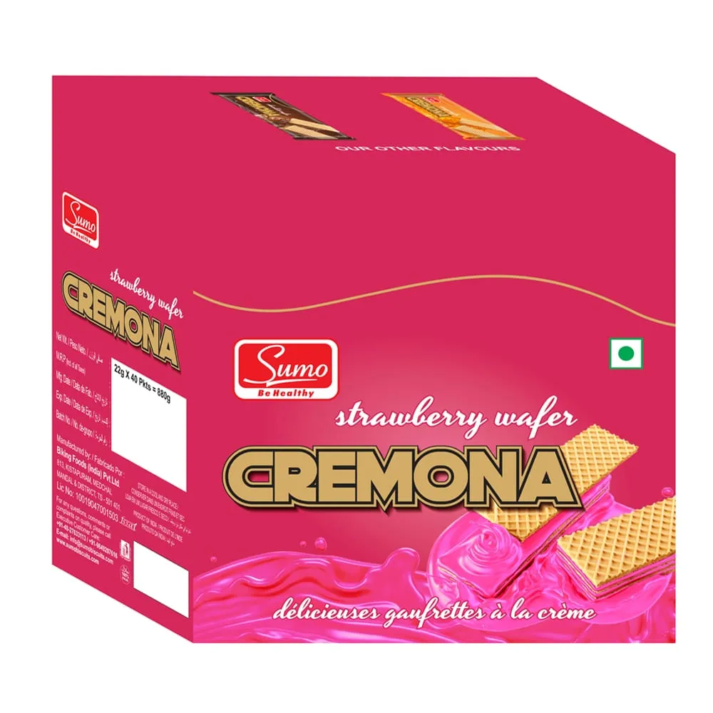 Sumo Cremona-Strawberry Waffer