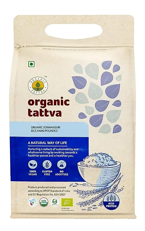 Organic Tattva Sonamasuri Hand Pounded