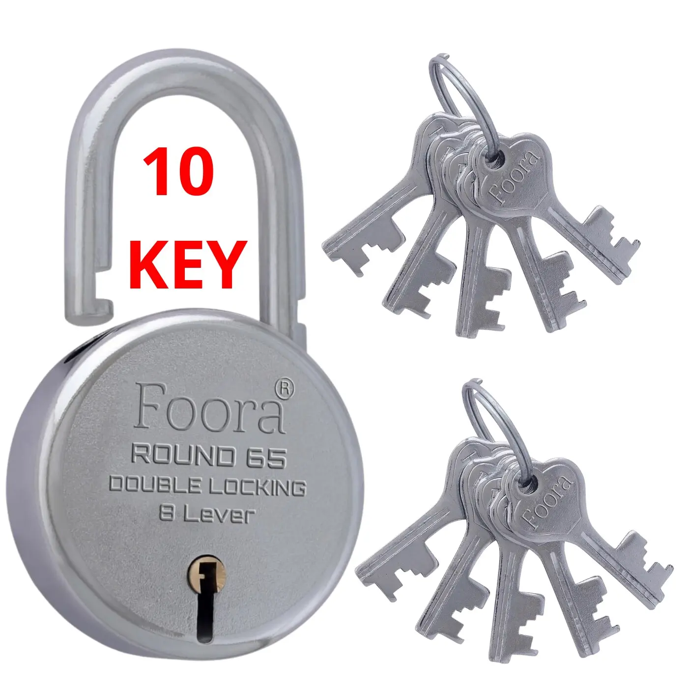 Godrej 10 Levers Round Padlock
