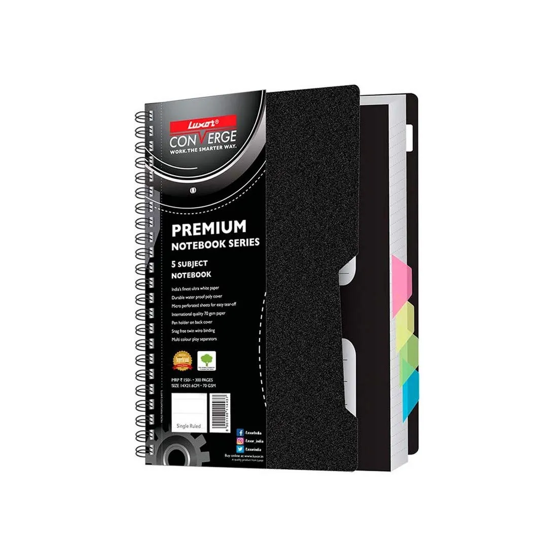 Luxor 5 Subject Notebook