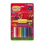 Creative Clay Pack – I Love Animals Shades Moulds and Roller 5 Years and Above