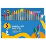 Wax Crayon Set – Bright Colours Smudge Free Non Toxic