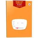 Single Line Notebook – Brown Cover With Label 76 Pages 18 x 24 cm