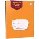 Double Line Notebook – Brown Cover With Label 76 Pages 15.5 x 19 cm