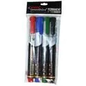 Smoothline Plus Permanent Board Marker – For Semi-Permanent Use Assorted Colours With Black Blue Red and Green