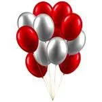 Metallic Balloons – For Birthday Parties Indoor and Outdoor Decorations Red and White