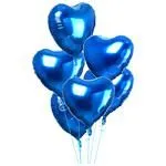Heart Shape Foil Balloons – Birthday Decorations Items For Kids Girls Wife Blue