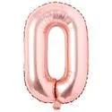 0 Digit-Number Foil Balloon – For Birthday and Anniversary Decorations 32 Inch Rose Gold