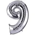 Hanging Foil Balloon – No. 9 For Birthday Anniversary Silver