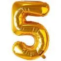 Hanging Foil Balloon – No. 5 For Birthday Anniversary Golden