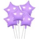 Pastel Star Shape Foil Balloons – Decoration Items For Birthday Kids Girls Wife Purple