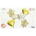 Happy New Year Helium Balloon – 5 Smile Golden For Decoration