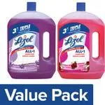 Lizol Disinfectant Surface and Floor Cleaner Liquid – Combo Lavender and Floral