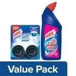 Harpic Power Plus Disinfectant Toilet Cleaner 1 L with Cistern Block – Flushmatic 100g