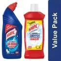 Harpic Bathroom Cleaner Lemon 1 L with Toilet Cleaner Original 1 L