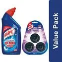 Harpic Disinfectant Toilet Cleaner Original 1 L with Flushmatic Block Lavender 3 x 50 g