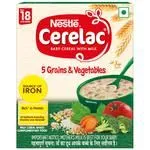 Nestle Cerelac Baby Cereal With Milk 5 Grains and Vegetables- From 18 To 24 Months