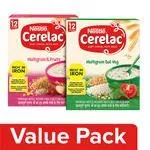 Nestle Cerelac Baby Cereal With Milk Multigrain and FruitswithDal Veg 300G From 12 Months