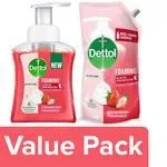 Dettol Strawberry Foaming Handwash – Pump 250 ml with Refill 700 ml