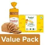 Fresho Multigrain Bread – Safe Preservative Free 400 g with Butter – Pasteurised 100 g