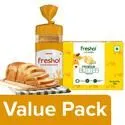 Fresho Milk Bread – Safe Preservative Free 400 g with Butter – Pasteurised 100 g
