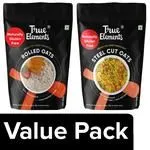 True Elements Rolled Oats – Gluten Free with Gluten Free – Steel Cut Oats each 500 g